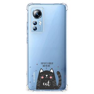 Xiaomi 12 Lite Stevig Bumper Hoesje Cat Good Day