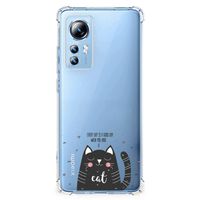 Xiaomi 12 Lite Stevig Bumper Hoesje Cat Good Day - thumbnail