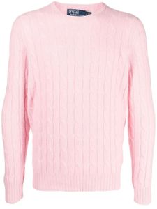 Polo Ralph Lauren pull en maille torsadée à manches longues - Rose