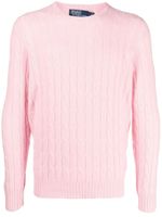 Polo Ralph Lauren pull en maille torsadée à manches longues - Rose