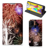 Samsung Galaxy M31 Hippe Standcase Vuurwerk - thumbnail