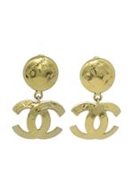 CHANEL Pre-Owned boucles d'oreilles clip à logo CC (1994)