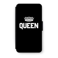 Queen zwart: iPhone X Flip Hoesje