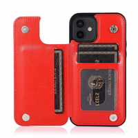 iPhone 11 Pro Max hoesje - Backcover - Pasjeshouder - Portemonnee - Kunstleer - Rood