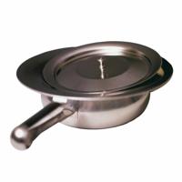 Ondersteek RVS met handgreep en deksel