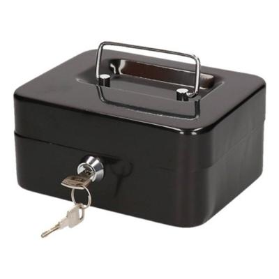 Orange85 - Geldkist - Metaal - Zwart - Met Sleutel - Met Handvat
