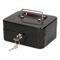Orange85 - Geldkist - Metaal - Zwart - Met Sleutel - Met Handvat