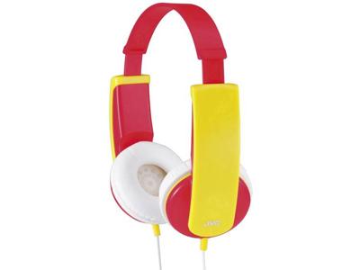 JVC HA-KD5-R-E On Ear koptelefoon Kinderen Kabel Rood, Geel Volumebegrenzing, Lichtgewicht JVC HA-KD5-R-E On Ear koptelefoon Kinderen Kabel Rood, Geel Volumebegrenzing, Lichtgewicht