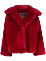 STYLAND veste oversize en fourrure artificielle - Rouge