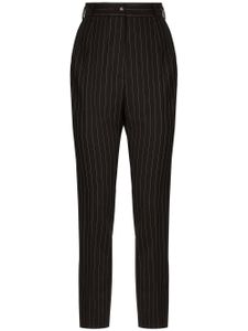 Dolce & Gabbana pantalon à fines rayures - Noir