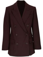 ZIMMERMANN blazer croisé à revers cranté - Marron - thumbnail