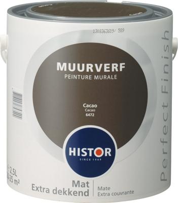 Histor Perfect Finish Muurverf Mat - Cacao - 2,5 liter