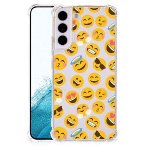 Samsung Galaxy S22 Doorzichtige Silicone Hoesje Emoji