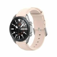 By Qubix - Compatible met Garmin Venu 2 / Garmin Venu 3 - Classic leren bandje - Roze - leather - Compatible Garmin bandje - Bandbreedte: 22mm