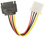 Gembird cc-sata-ps-m interne stroomkabel 0,15m - interne voedingskabel (0,15m, SATA-15-polig, Molex (4-polig), vrouwelijk/vrouwelijk, rechts)