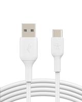 Belkin BoostCharge USB-C-kabel, USB-C/USB-A kabel, USB Type-C-kabel, oplader kabel voor iPhone 16, iPhone 15 Plus/Pro/Pro Max, Samsung Galaxy S24, Pixel, iPad Pro, Nintendo Switch en meer, 1 m, wit