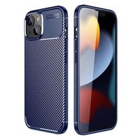 Beetle Carbon Fiber iPhone 14 Plus Case - Blauw - thumbnail