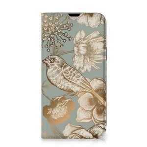 Smart Cover voor iPhone 13 Vintage Bird Flowers