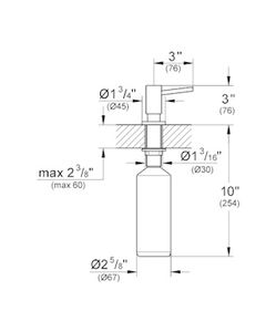 GROHE 40535 DC0 zeepdispenser 0,4 l Roestvrijstaal