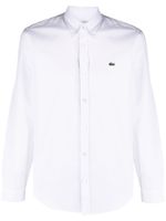 Lacoste logo-patch cotton shirt - Blanc - thumbnail