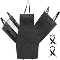 Kingsleeve Hondendeken voor Achterbank en Kofferbak Waterproof Krasvrij Universeel Kijkvenster Veiligheidsgordel Antislip Achterbankbeschermer Honden Auto SUV