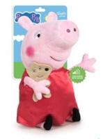 Nickelodeon knuffel met geluid Peppa Pig 27 cm pluche rood
