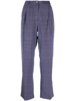 Giorgio Armani Pre-Owned pantalon irisé à carreaux (années 2000) - Violet - thumbnail