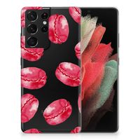 Samsung Galaxy S21 Ultra Siliconen Case Pink Macarons - thumbnail