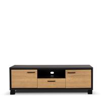TV dressoir (152cm) Monaco - Combi bruin/zwart