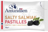 Amundsen - Pastilles Salty Salmiak 25 Gram 24 Stuks - thumbnail