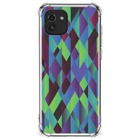 Samsung Galaxy A03 Shockproof Case Abstract Green Blue - thumbnail