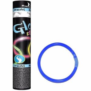 Lichtgevende glow armbandjes blauw 100 stuks   -