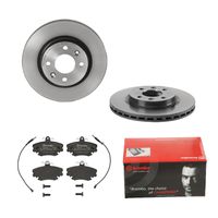 Remmenset, remschijf BREMBO, Remschijftype: Binnen geventileerd, Inbouwplaats: Vooras, u.a. für Renault, Dacia, Lada