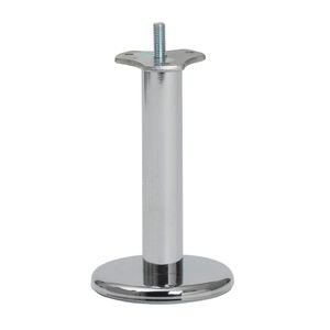 Stalen meubelpoot chroom rond ø 2,5 cm en hoogte 16 cm (M8)