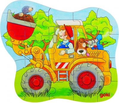 Goki legpuzzel Loader junior 22,5 cm hout 20 stukjes Goki legpuzzel Loader junior 22,5 cm hout 20 stukjes
