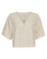 Msch Copenhagen Mschilektra 2 4 Top Emb 18412 Blouse Oatmeal - thumbnail