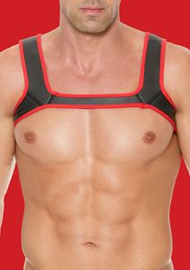 Ouch Puppy Play - Neoprene Harness Size S/M - Red