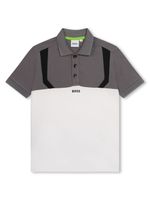 BOSS Kidswear polo à logo imprimé - Gris