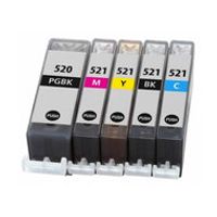 Huismerk Canon PGI-520/CLI-521 Inktcartridges Multipack (2x zwart + 3 kleuren) - thumbnail