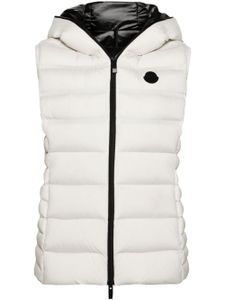 Moncler gilet Aliterse à capuche - Blanc