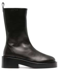 Courrèges bottines en cuir 55 mm - Noir