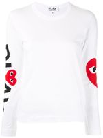 Comme Des Garçons Play t-shirt à logo imprimé - Blanc - thumbnail