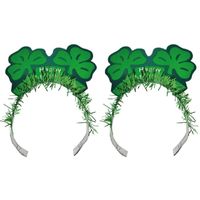 2x Groene diadeem St Patricks Day   -