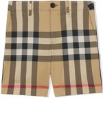 Burberry Kids short à carreaux - Marron