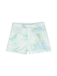 Off-White Kids short de bain à logo imprimé - Blanc