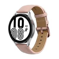 By Qubix - Compatible met Garmin Forerunner 55/245 / 645 - Premium Leather bandje - Lichtroze - Compatible Garmin bandje - Bandbreedte: 20mm