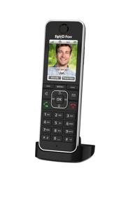 AVM FRITZ!FON C6 Black Edition Draadloze VoIP-telefoon Antwoordapparaat, Babyfoon, Handsfree, PIN-code LC-display Zwart