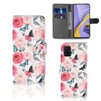 Samsung Galaxy A51 Hoesje Butterfly Roses