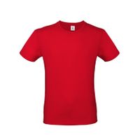 Set van 2x stuks rood basic t-shirt met ronde hals voor heren van katoen, maat: L (52) - thumbnail