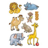 24x Dierentuin dieren stickers